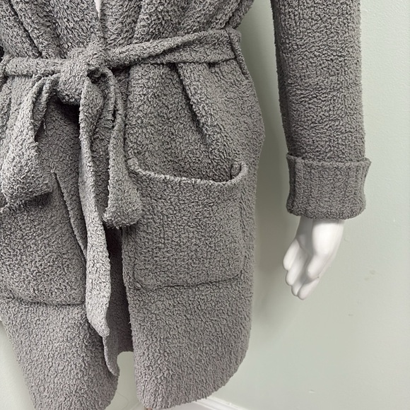 SKIMS Cozy Boucle Knitted Robe Gray S/M - Picture 4 of 6